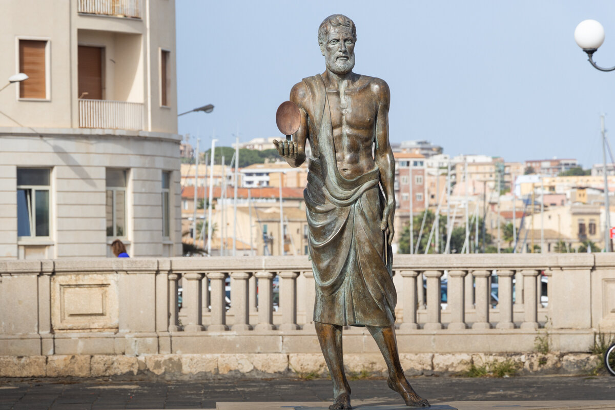 Statue d'Archimède à Syracuse