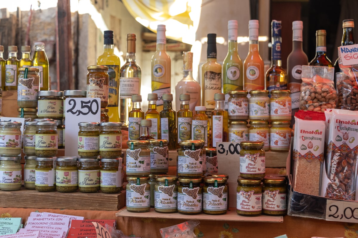Produits du marché à Palerme